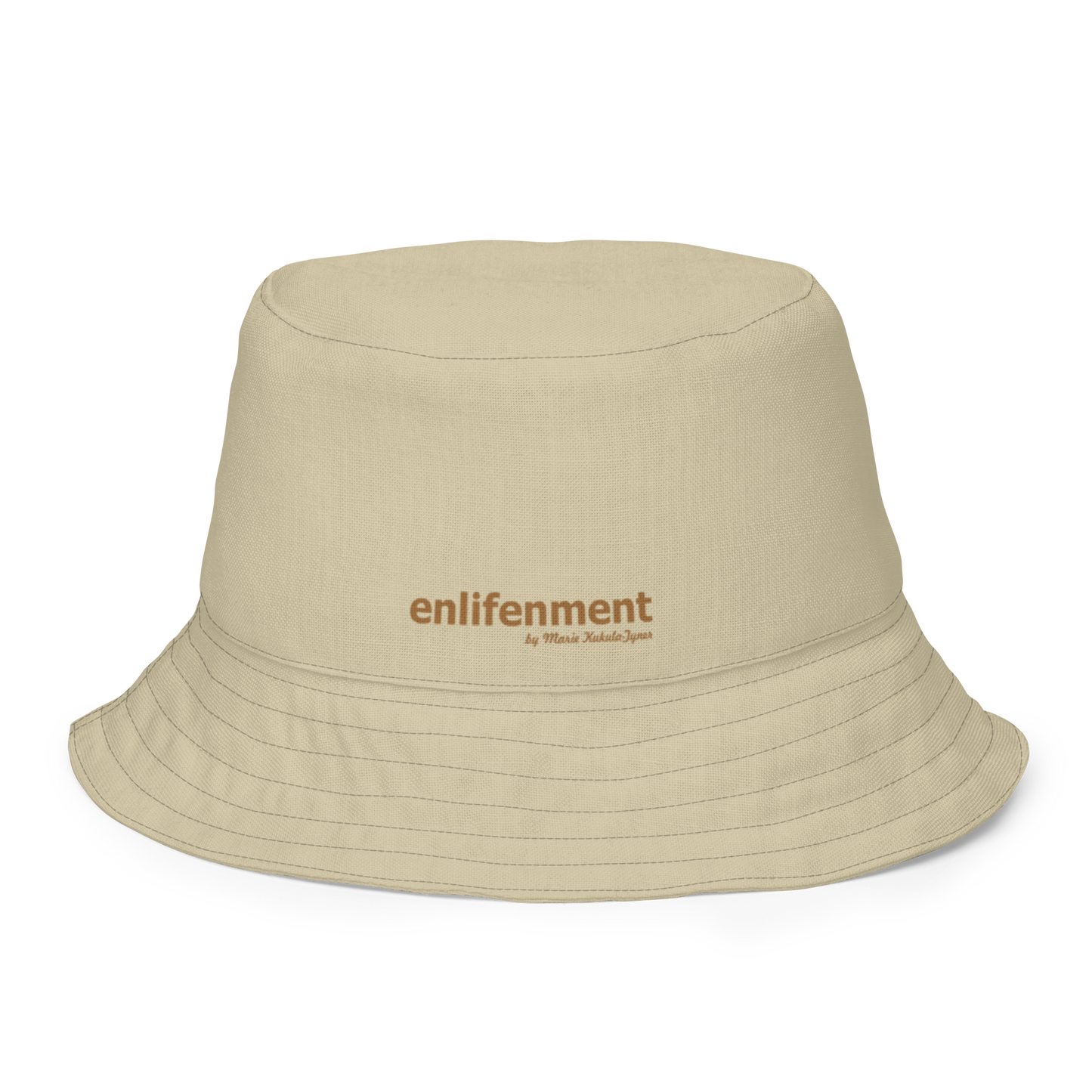 The EARTH LOVE Collection - "Rock Renaissance" Design Premium Reversible Bucket Hat - Light Beige Inside - Beach Hat, Gifts for Her, Gifts for Him