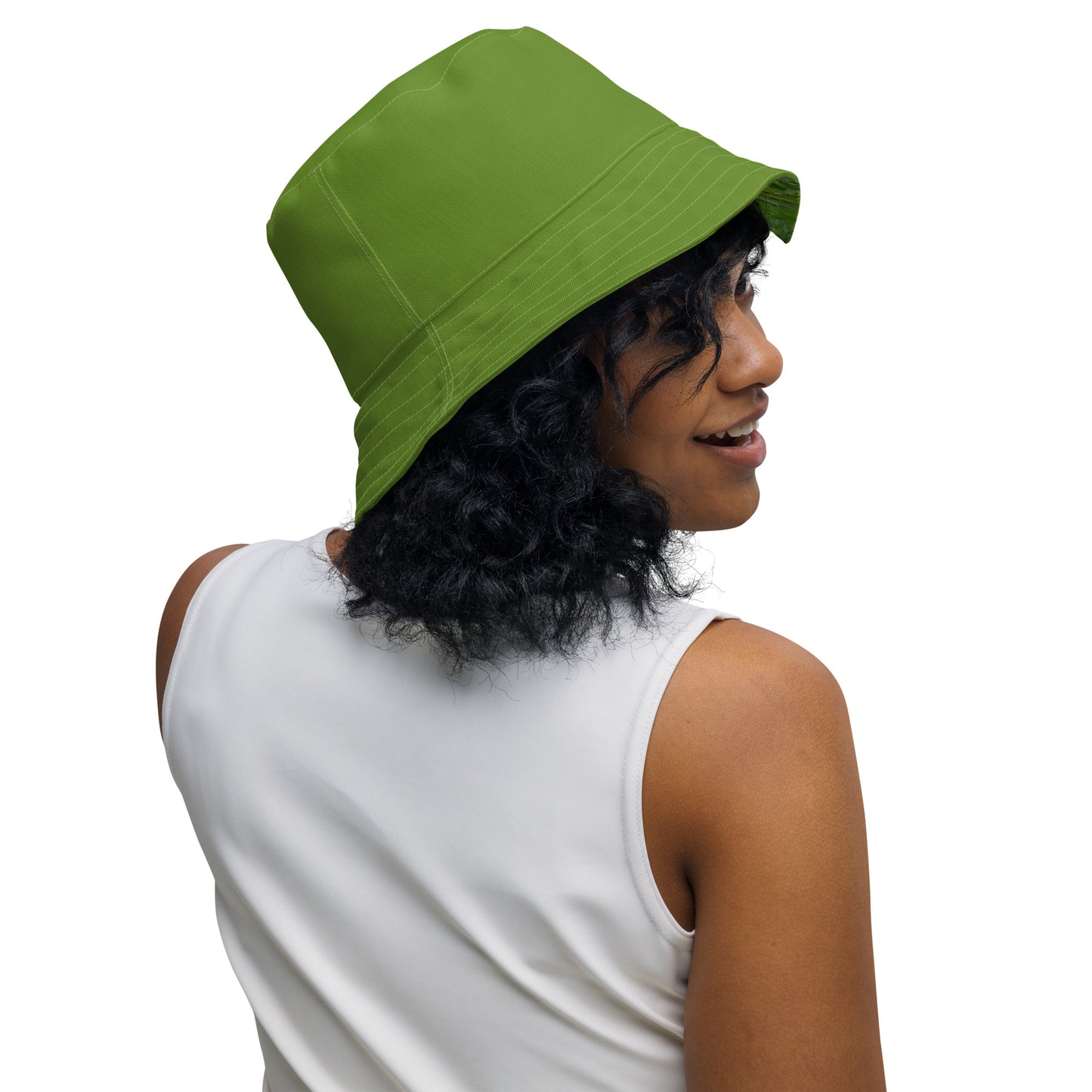 The FLOWER LOVE Collection - "Wildflower Wonder" Design Premium Reversible Bucket Hat - Green Inside - Wildflower Hat, Gifts for Her
