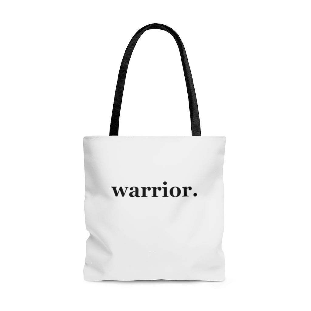 word love. - "warrior." design tote bag - available in 3 sizes