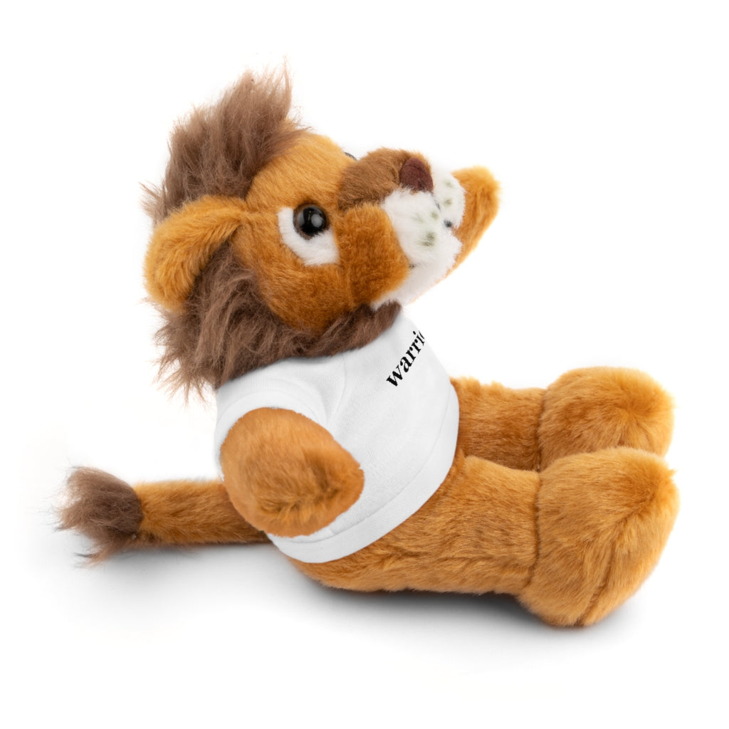 word love. - stuffed plushie animal with "warrior" design tee (6 different animals to choose from)