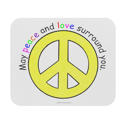 Peace Sign Mouse Pad, Inspirational Mouse Pads, Gifts for Kids Teens Adults