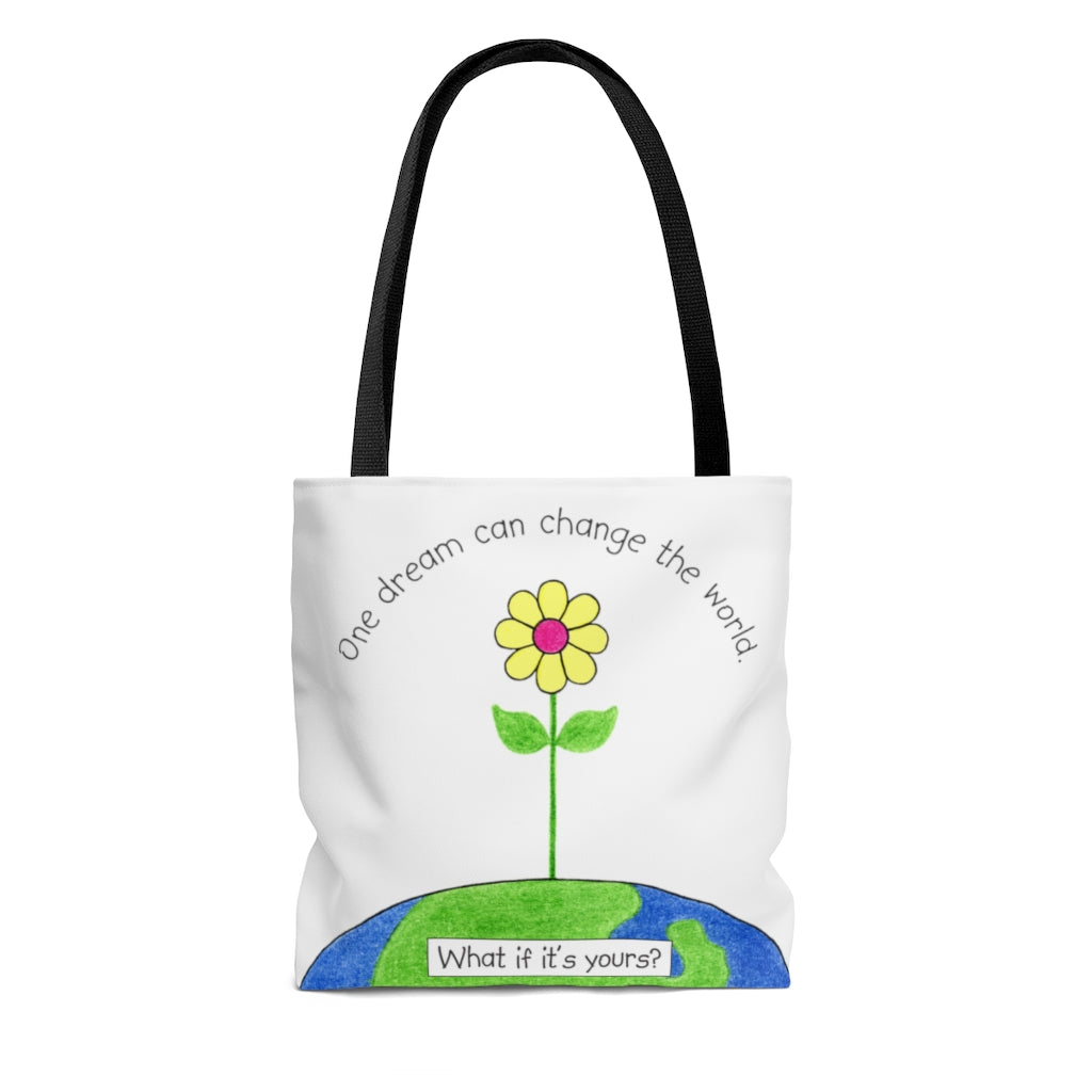 One Dream Tote Bag - Available in 3 Sizes, Inspirational Tote Bags, Gifts for Kids Teens Adults, Chemo Bags
