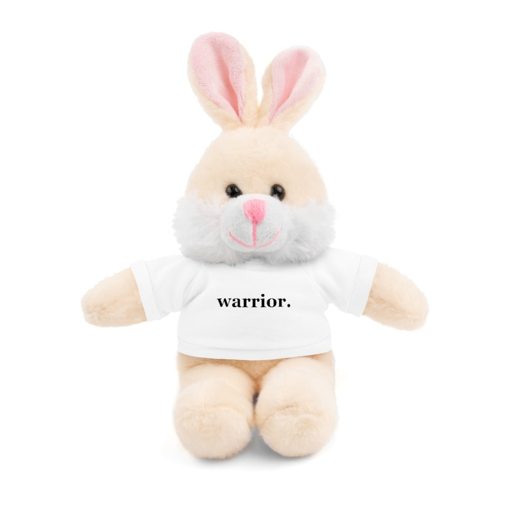 word love. - stuffed plushie animal with "warrior" design tee (6 different animals to choose from)
