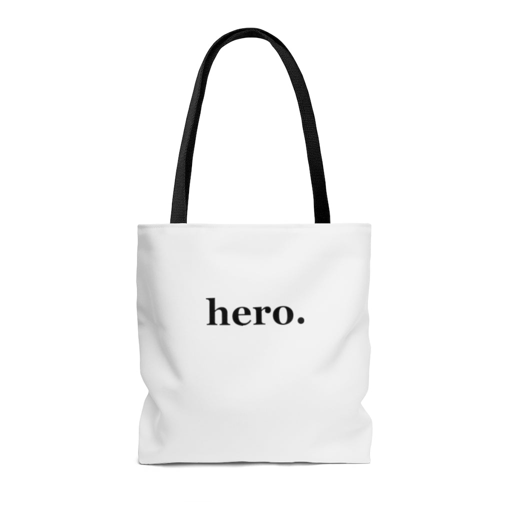 word love. - "hero." design tote bag - available in 3 sizes