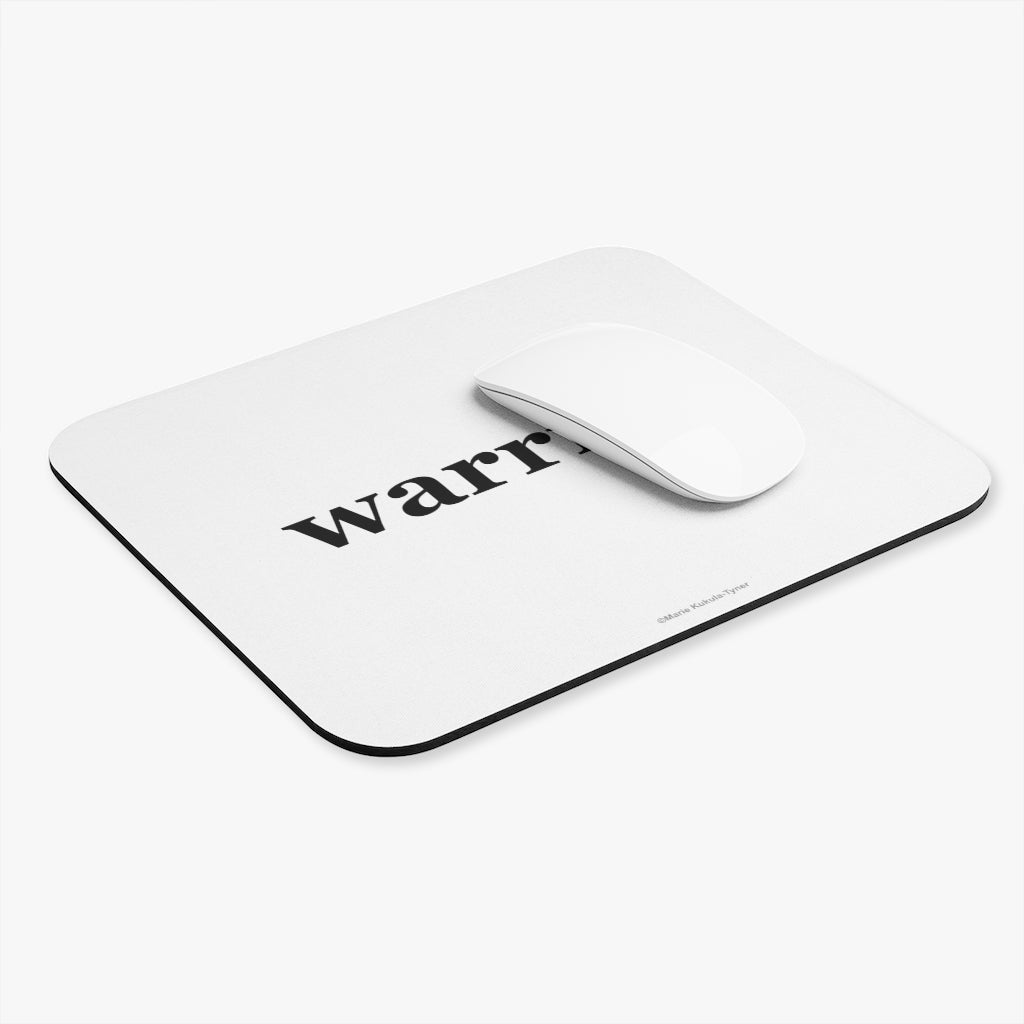 word love. - ''warrior." design mouse pad