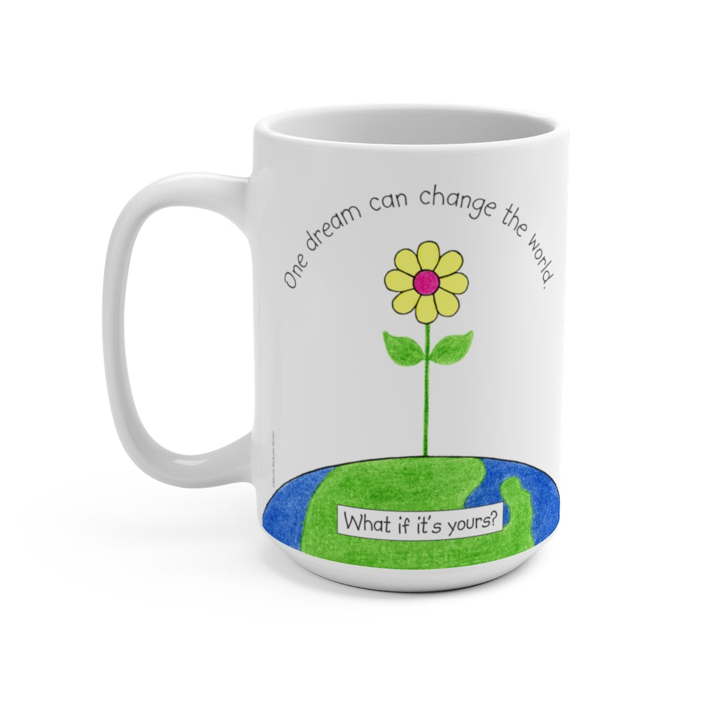 One Dream Large 15 oz. Ceramic Mug, Inspirational Mugs, Gifts for Kids Teens Adults