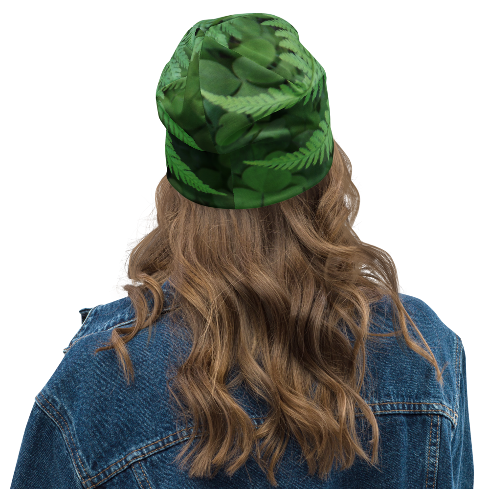 The EARTH LOVE Collection - "A Forest Fern" Design Beanie - Lightweight, Cute Chemo Hat