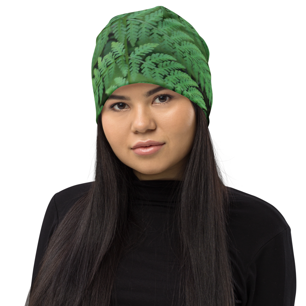 The EARTH LOVE Collection - "A Forest Fern" Design Beanie - Lightweight, Cute Chemo Hat