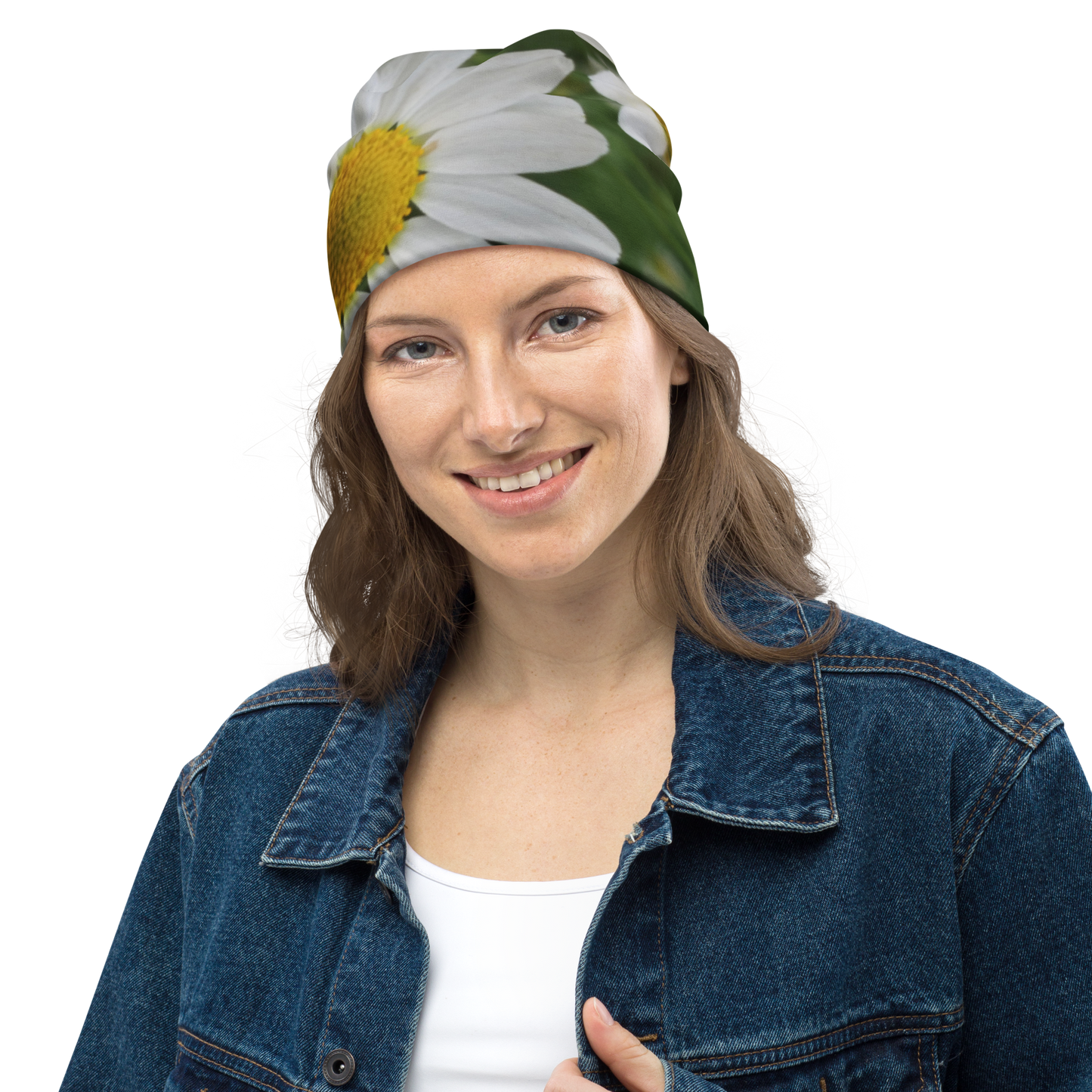The FLOWER LOVE Collection - "Daisy Daydreams" Design Beanie - Lightweight, Cute Chemo Hat