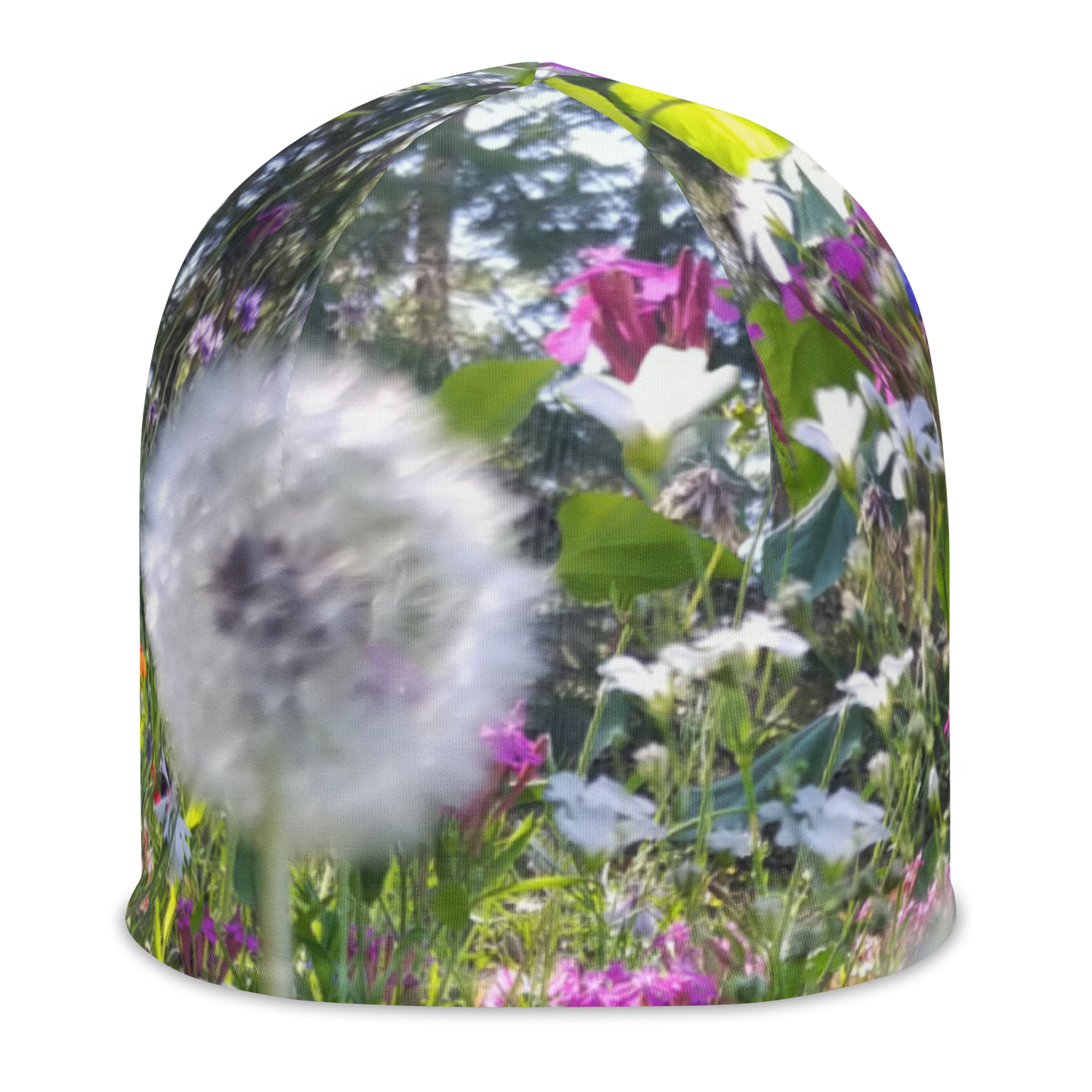 The FLOWER LOVE Collection - "Dreamy Dandelions" Design Beanie - Lightweight, Cute Chemo Hat
