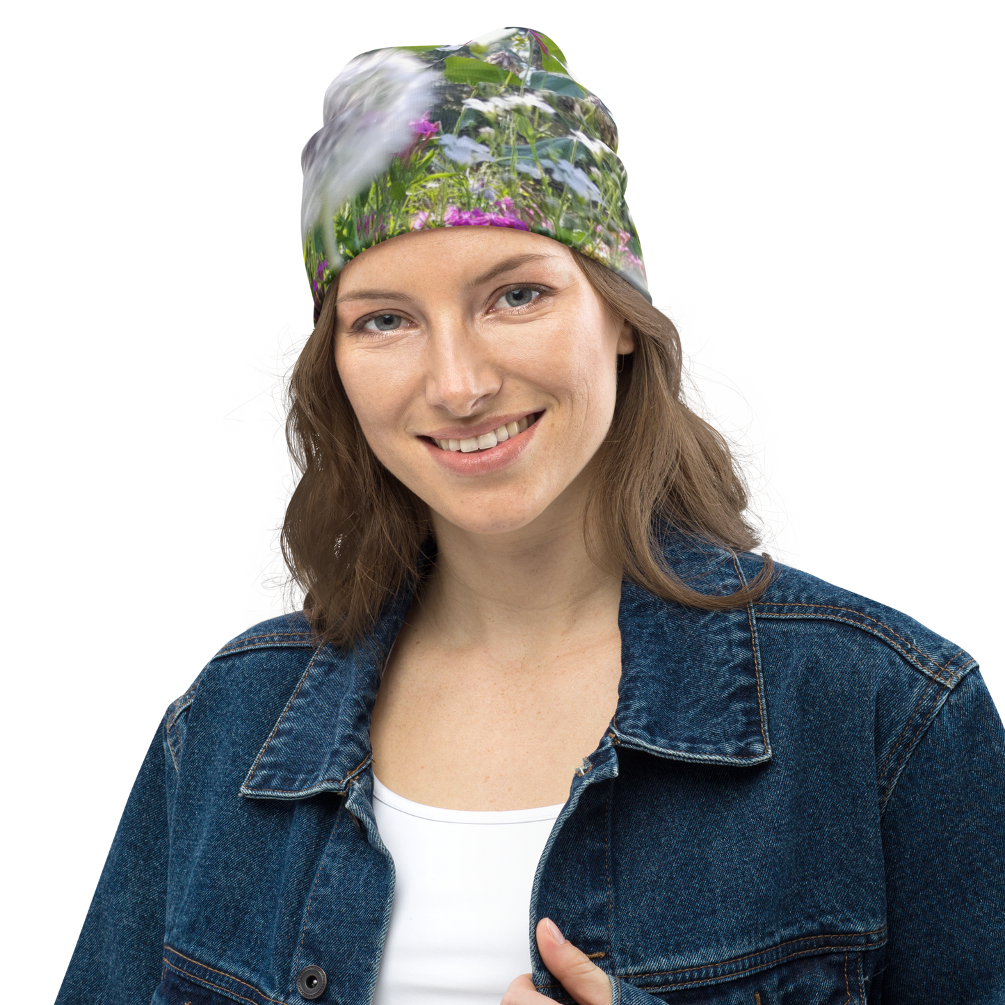 The FLOWER LOVE Collection - "Dreamy Dandelions" Design Beanie - Lightweight, Cute Chemo Hat