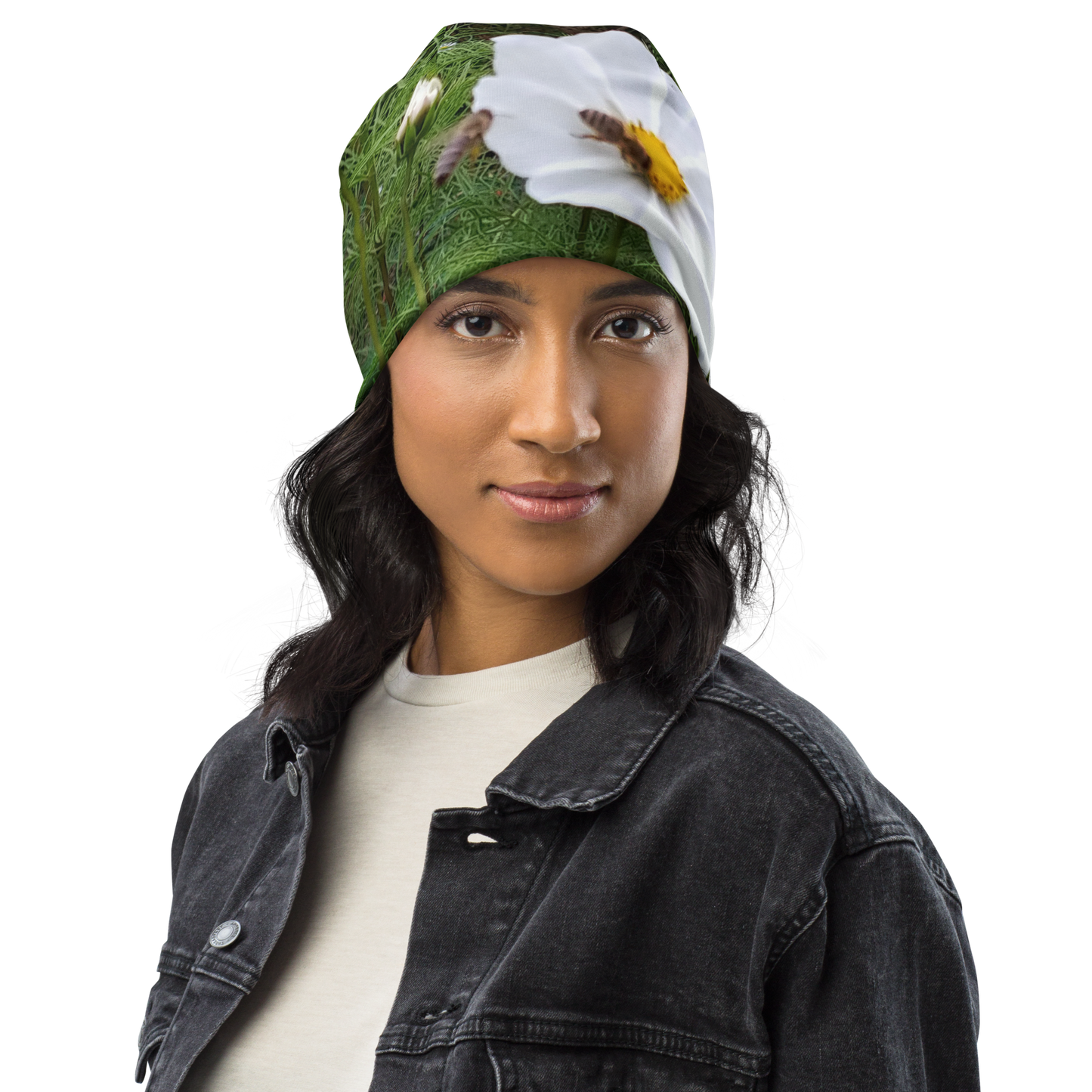 The FLOWER LOVE Collection - "Captivating Cosmos" Design Beanie - Lightweight, Cute Chemo Hat