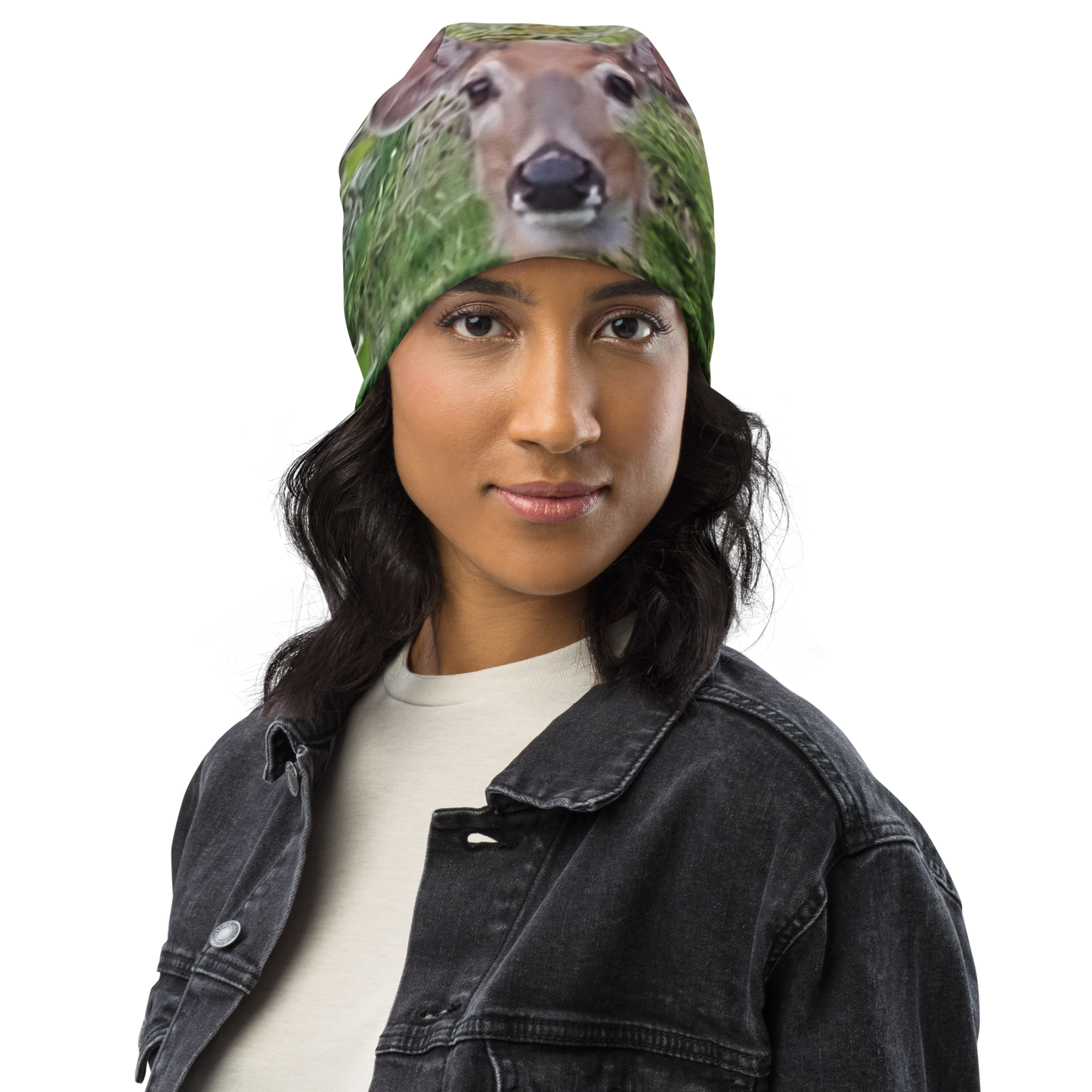 The EARTH LOVE Collection - "A Divine Doe" Design Beanie - Lightweight, Cute Chemo Hat