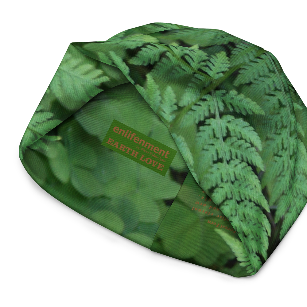 The EARTH LOVE Collection - "A Forest Fern" Design Beanie - Lightweight, Cute Chemo Hat