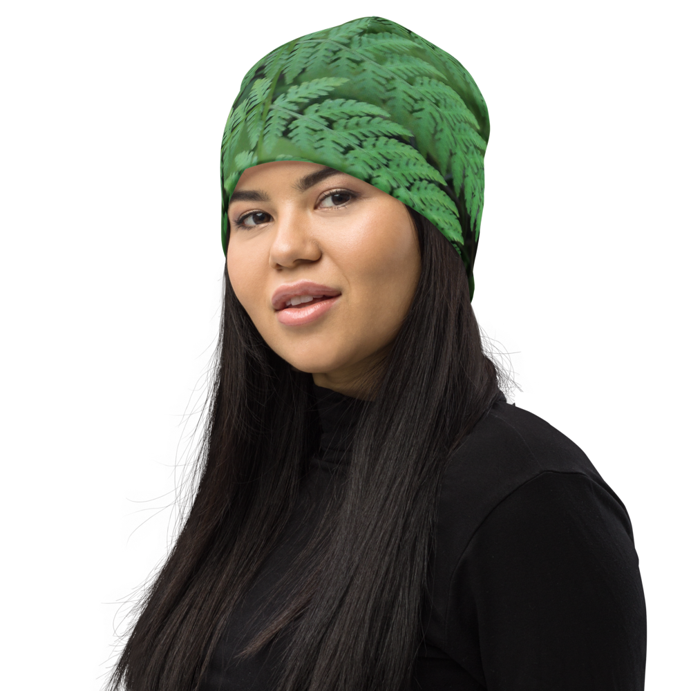 The EARTH LOVE Collection - "A Forest Fern" Design Beanie - Lightweight, Cute Chemo Hat