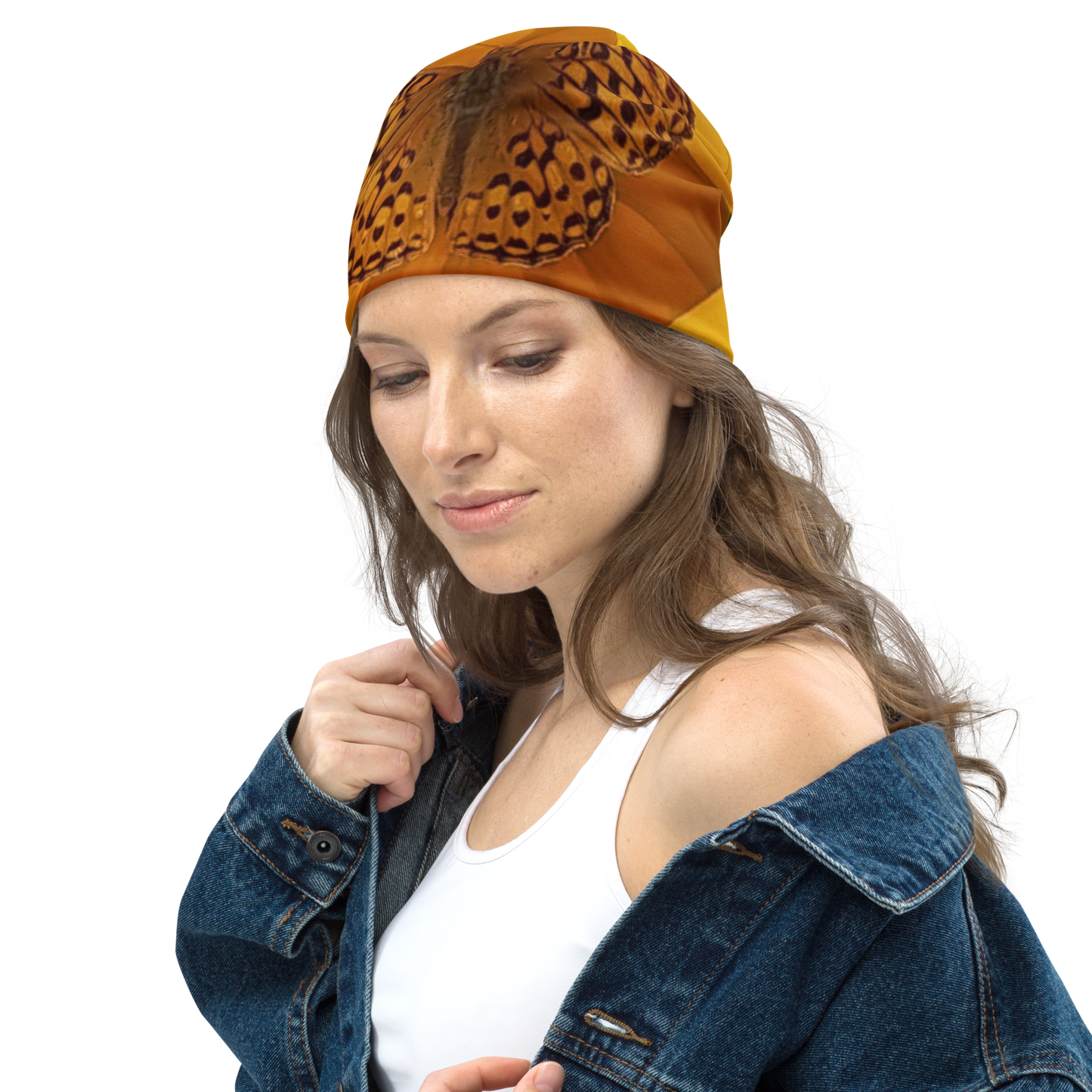 The FLOWER LOVE COLLECTION - "Butterfly Beauty" Design Beanie - Lightweight, Cute Chemo Hat