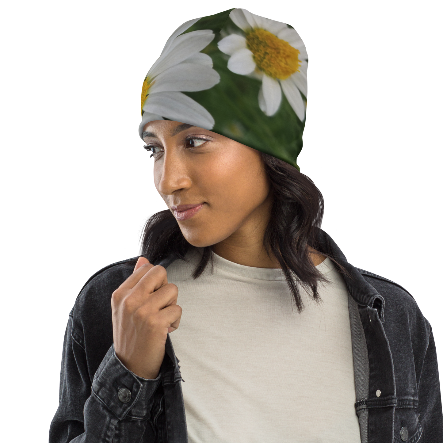 The FLOWER LOVE Collection - "Daisy Daydreams" Design Beanie - Lightweight, Cute Chemo Hat