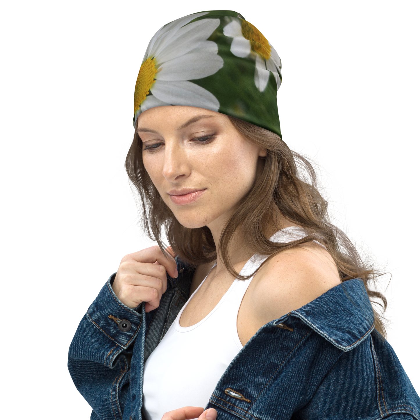 The FLOWER LOVE Collection - "Daisy Daydreams" Design Beanie - Lightweight, Cute Chemo Hat