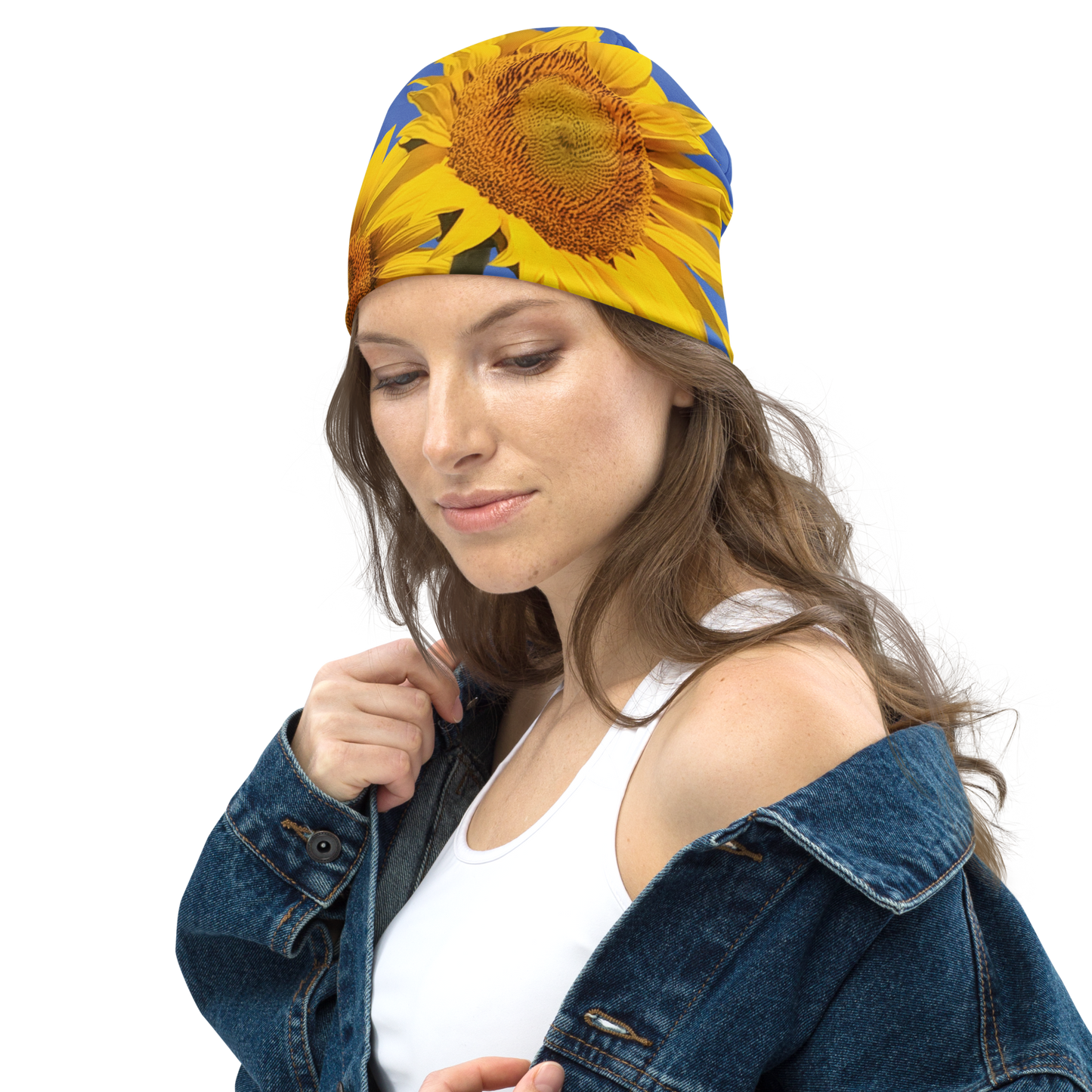 The FLOWER LOVE Collection - "Sunflower Sisters" Design Beanie - Lightweight, Cute Chemo Hat
