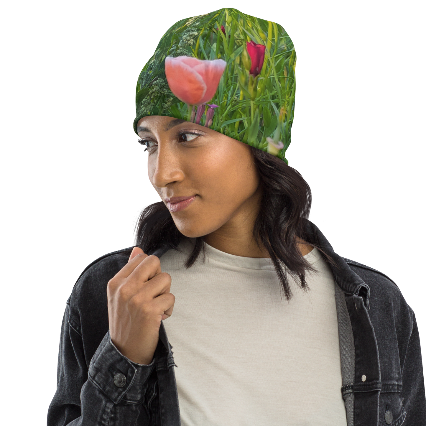 The FLOWER LOVE Collection - "Wildflower Wonder" Design Beanie - Lightweight, Cute Chemo Hat