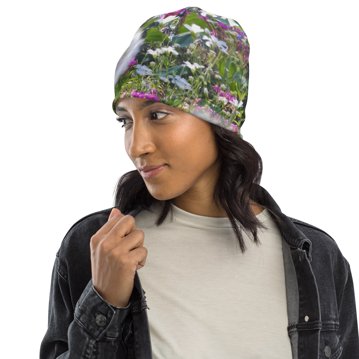 The FLOWER LOVE Collection - "Dreamy Dandelions" Design Beanie - Lightweight, Cute Chemo Hat