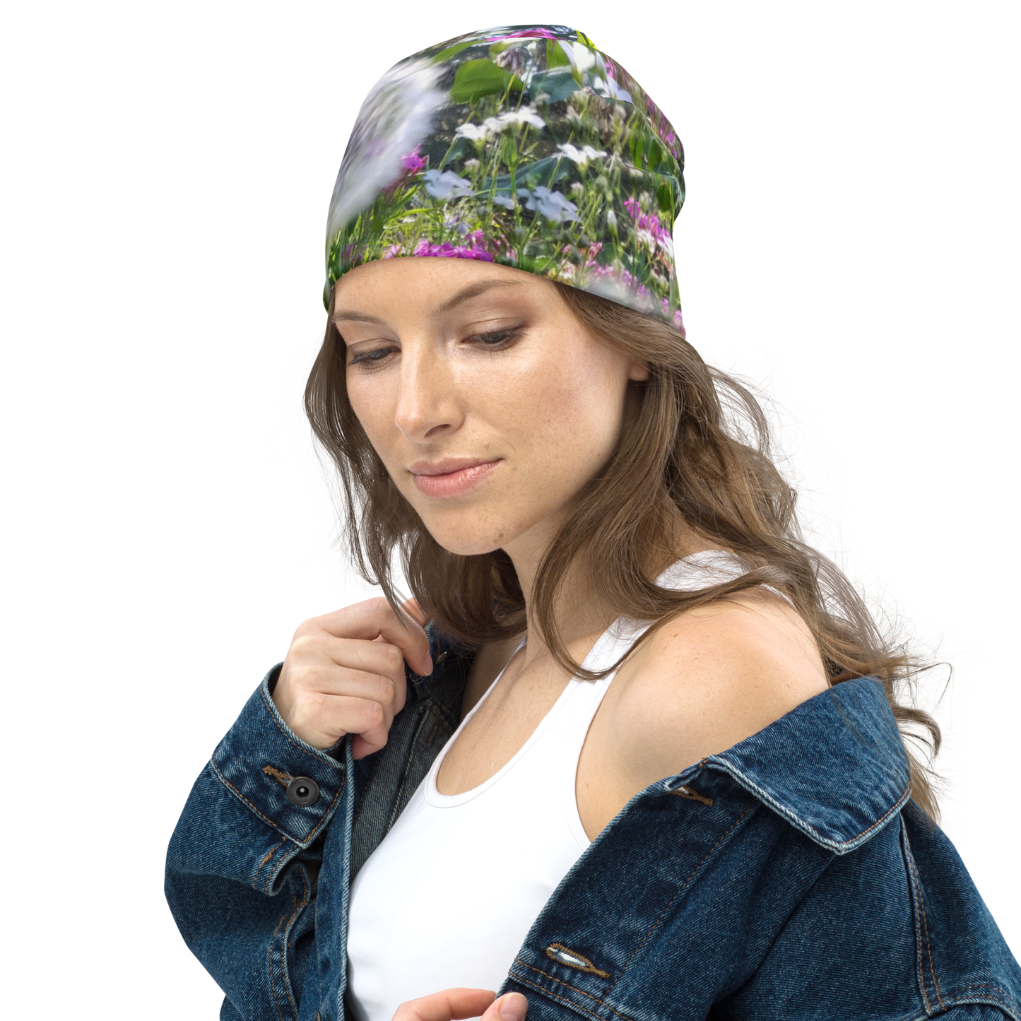 The FLOWER LOVE Collection - "Dreamy Dandelions" Design Beanie - Lightweight, Cute Chemo Hat