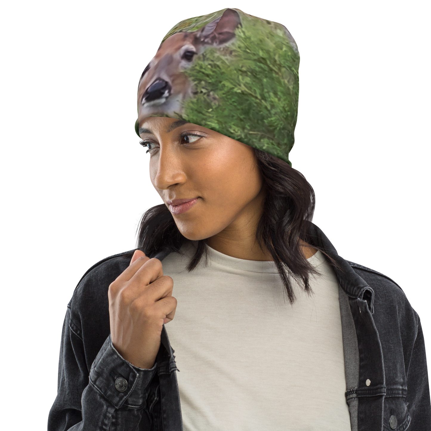 The EARTH LOVE Collection - "A Divine Doe" Design Beanie - Lightweight, Cute Chemo Hat