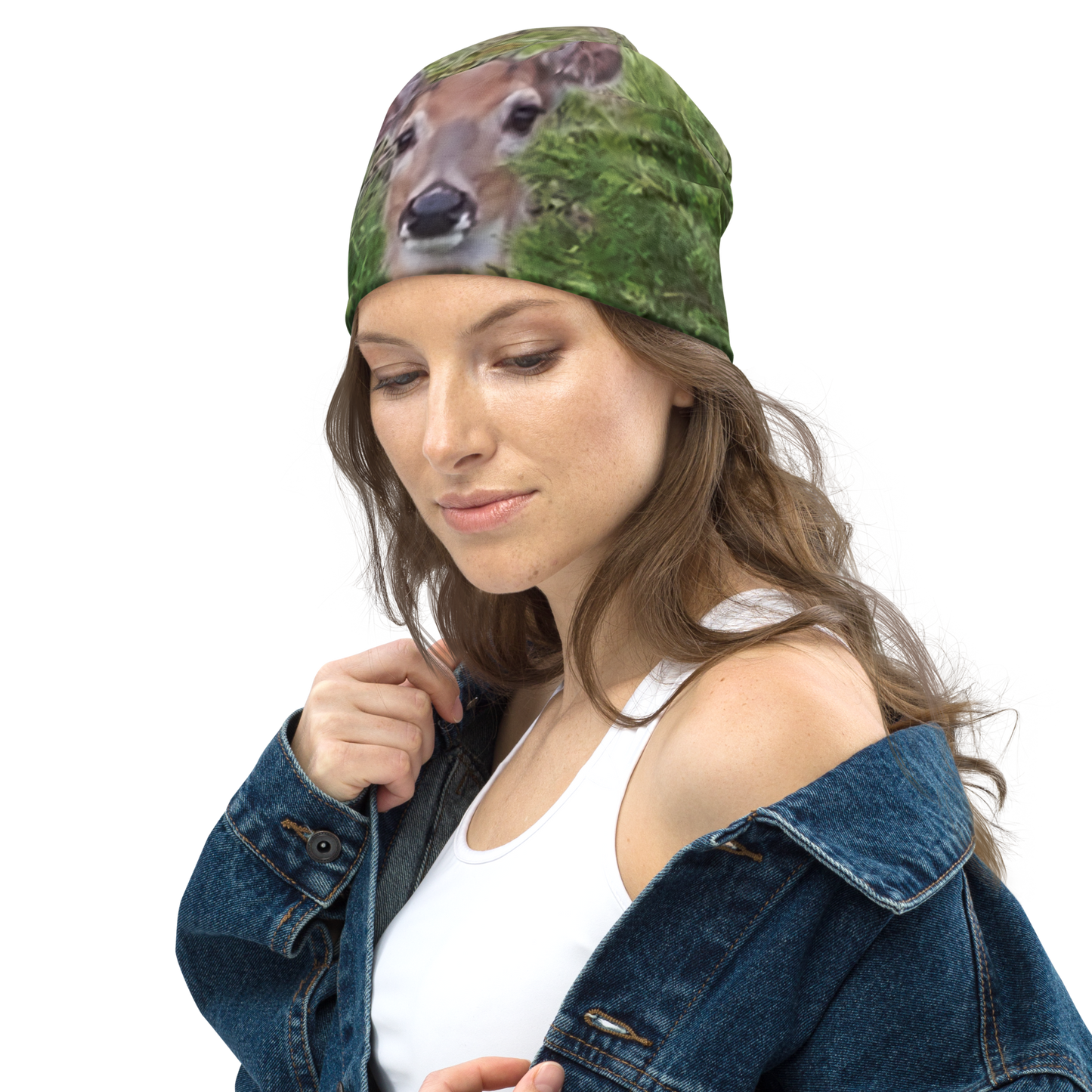 The EARTH LOVE Collection - "A Divine Doe" Design Beanie - Lightweight, Cute Chemo Hat
