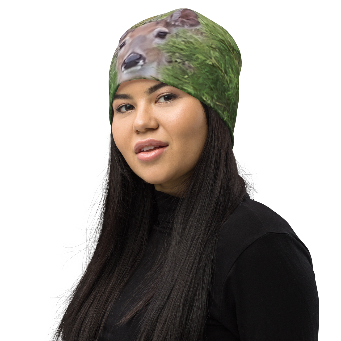 The EARTH LOVE Collection - "A Divine Doe" Design Beanie - Lightweight, Cute Chemo Hat