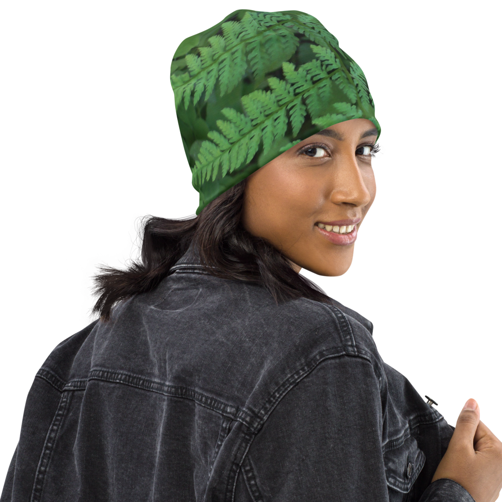 The EARTH LOVE Collection - "A Forest Fern" Design Beanie - Lightweight, Cute Chemo Hat