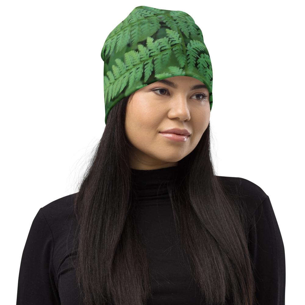 The EARTH LOVE Collection - "A Forest Fern" Design Beanie - Lightweight, Cute Chemo Hat