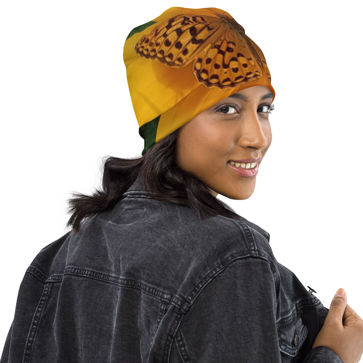 The FLOWER LOVE COLLECTION - "Butterfly Beauty" Design Beanie - Lightweight, Cute Chemo Hat