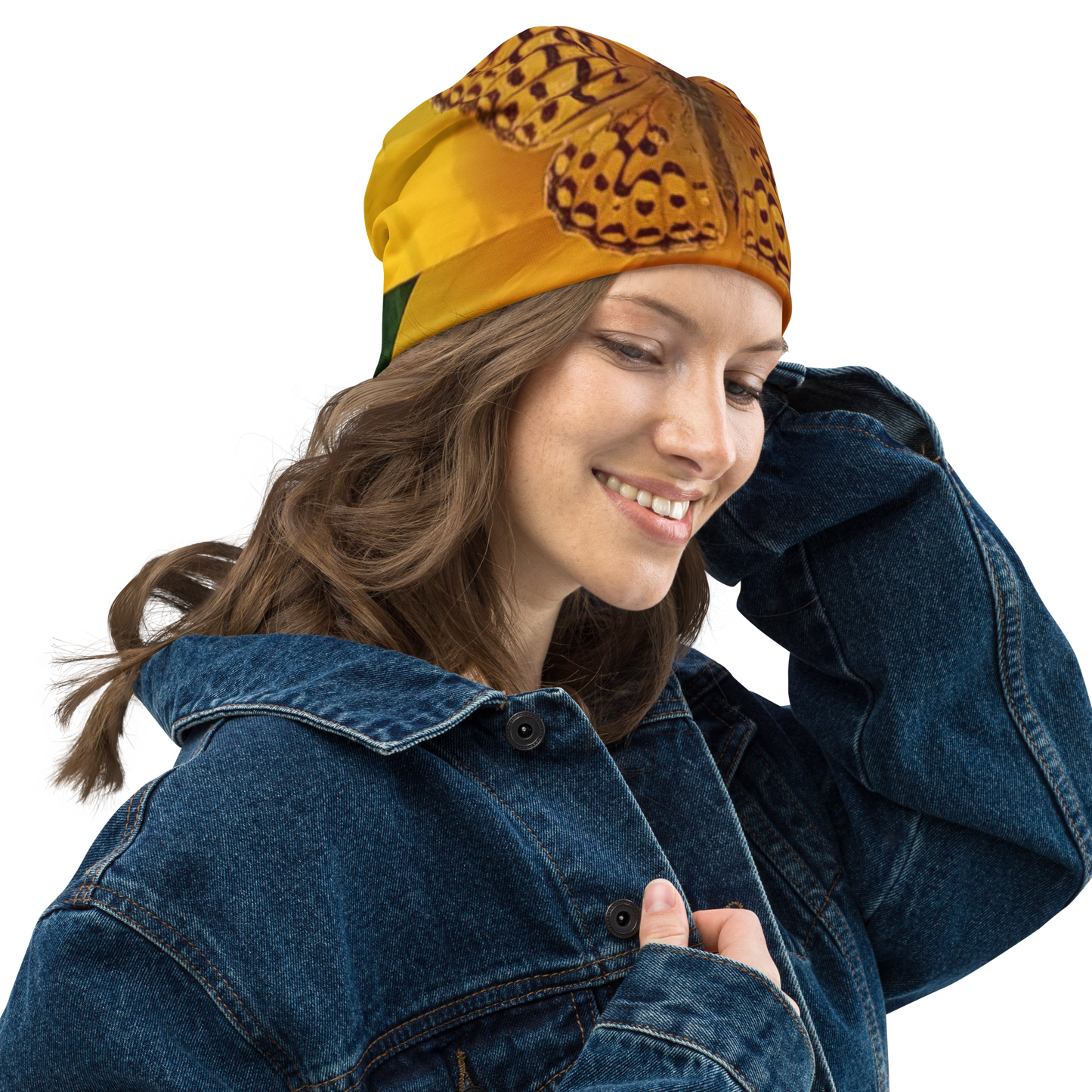 The FLOWER LOVE COLLECTION - "Butterfly Beauty" Design Beanie - Lightweight, Cute Chemo Hat
