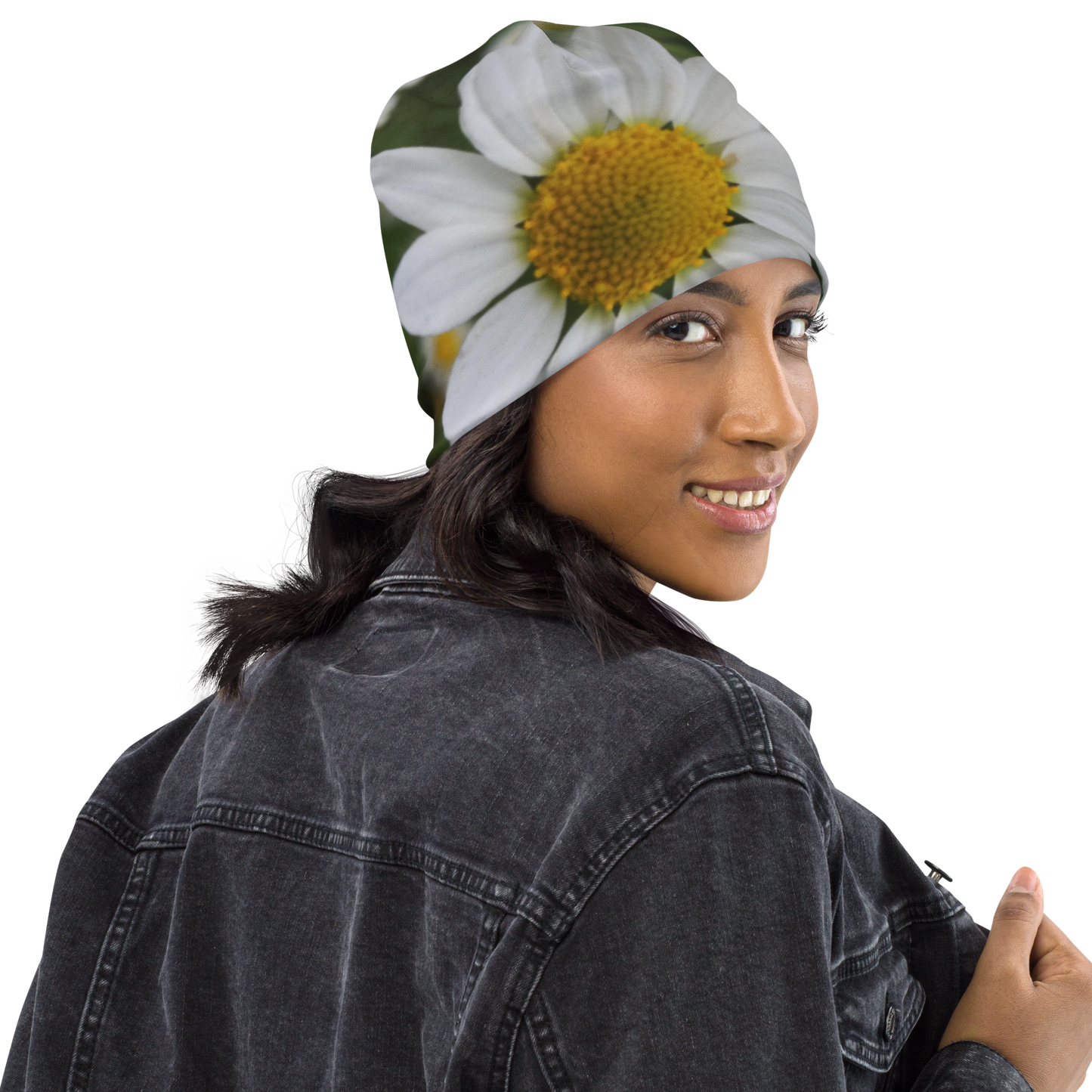 The FLOWER LOVE Collection - "Daisy Daydreams" Design Beanie - Lightweight, Cute Chemo Hat
