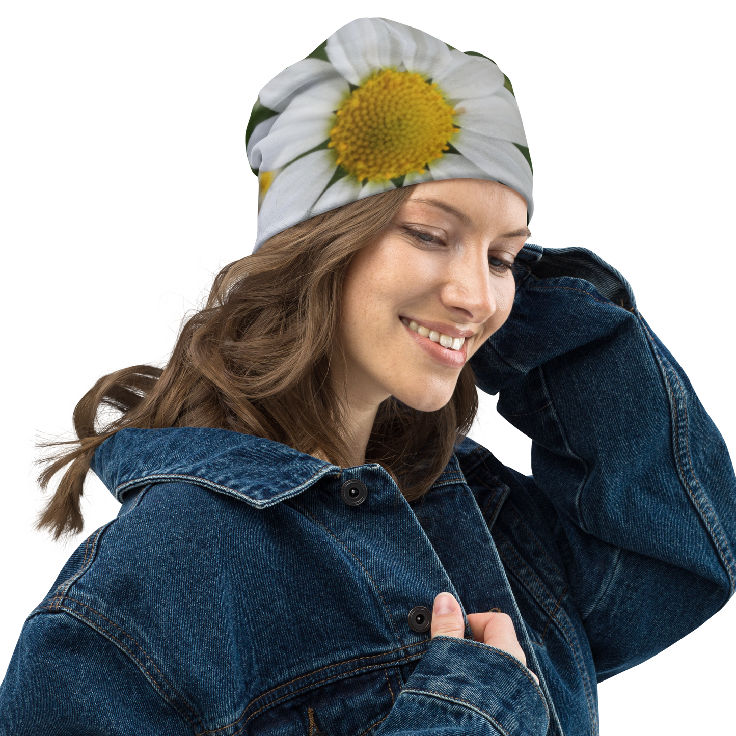 The FLOWER LOVE Collection - "Daisy Daydreams" Design Beanie - Lightweight, Cute Chemo Hat