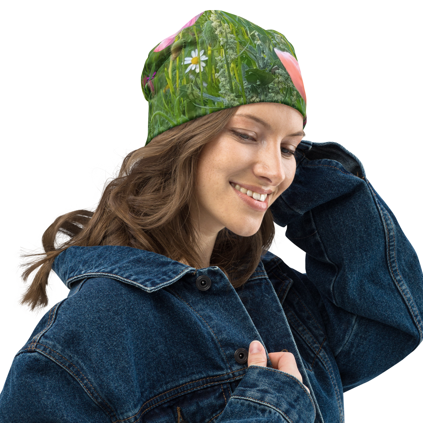 The FLOWER LOVE Collection - "Wildflower Wonder" Design Beanie - Lightweight, Cute Chemo Hat