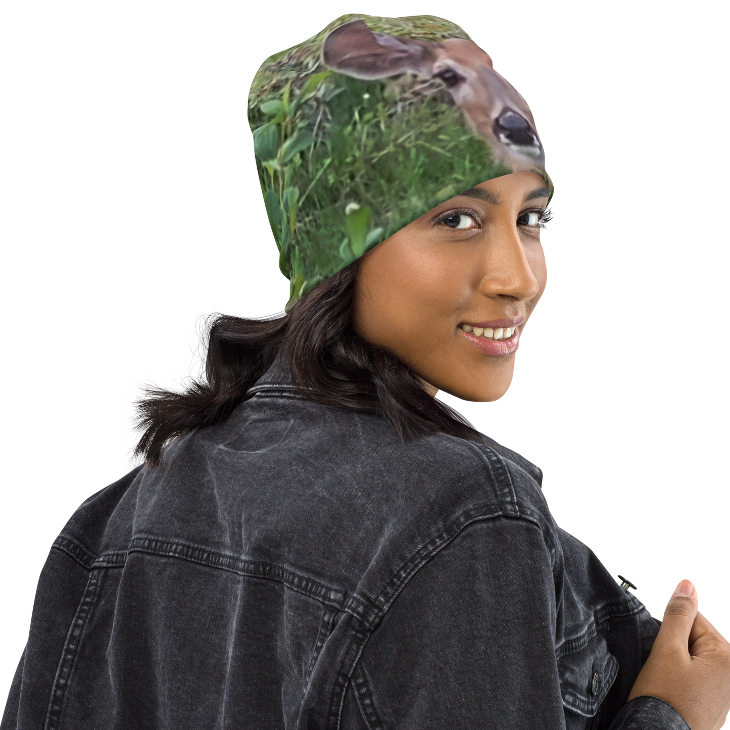 The EARTH LOVE Collection - "A Divine Doe" Design Beanie - Lightweight, Cute Chemo Hat