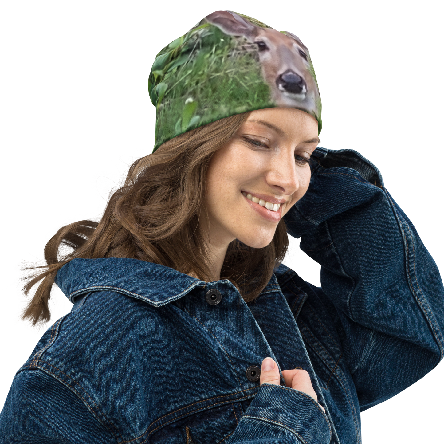 The EARTH LOVE Collection - "A Divine Doe" Design Beanie - Lightweight, Cute Chemo Hat