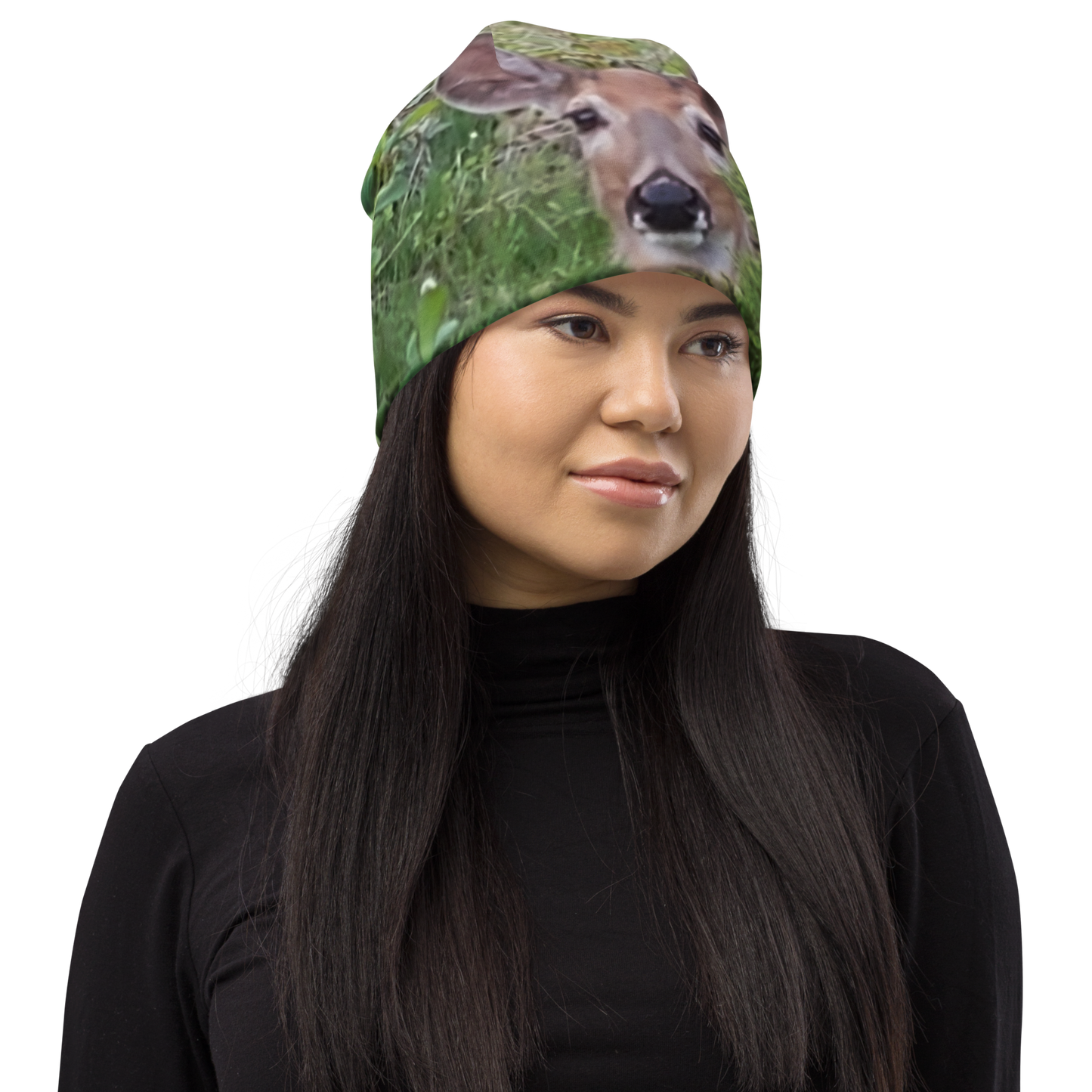 The EARTH LOVE Collection - "A Divine Doe" Design Beanie - Lightweight, Cute Chemo Hat