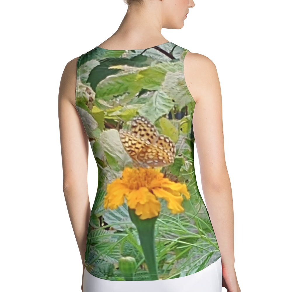 The FLOWER LOVE Collection - "Butterfly on a Bloom" Design Tank Top