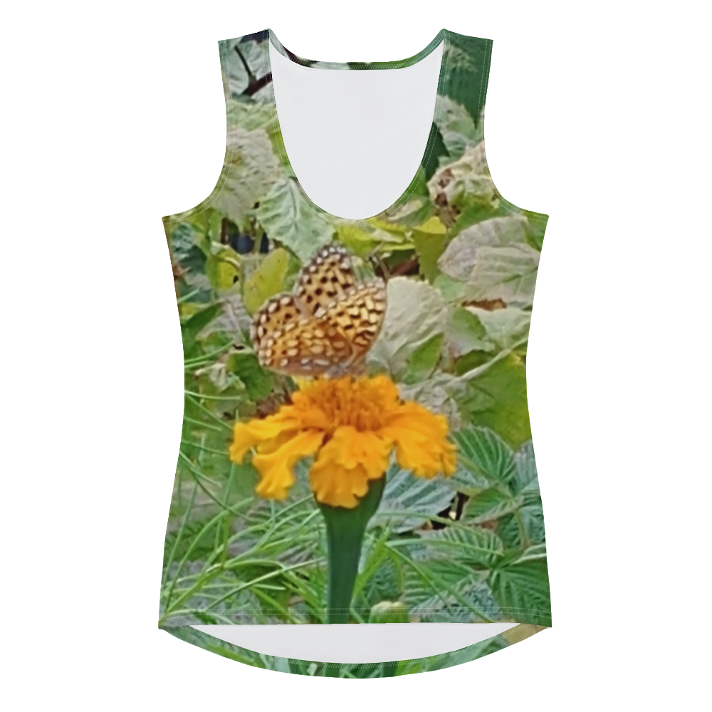 The FLOWER LOVE Collection - "Butterfly on a Bloom" Design Tank Top