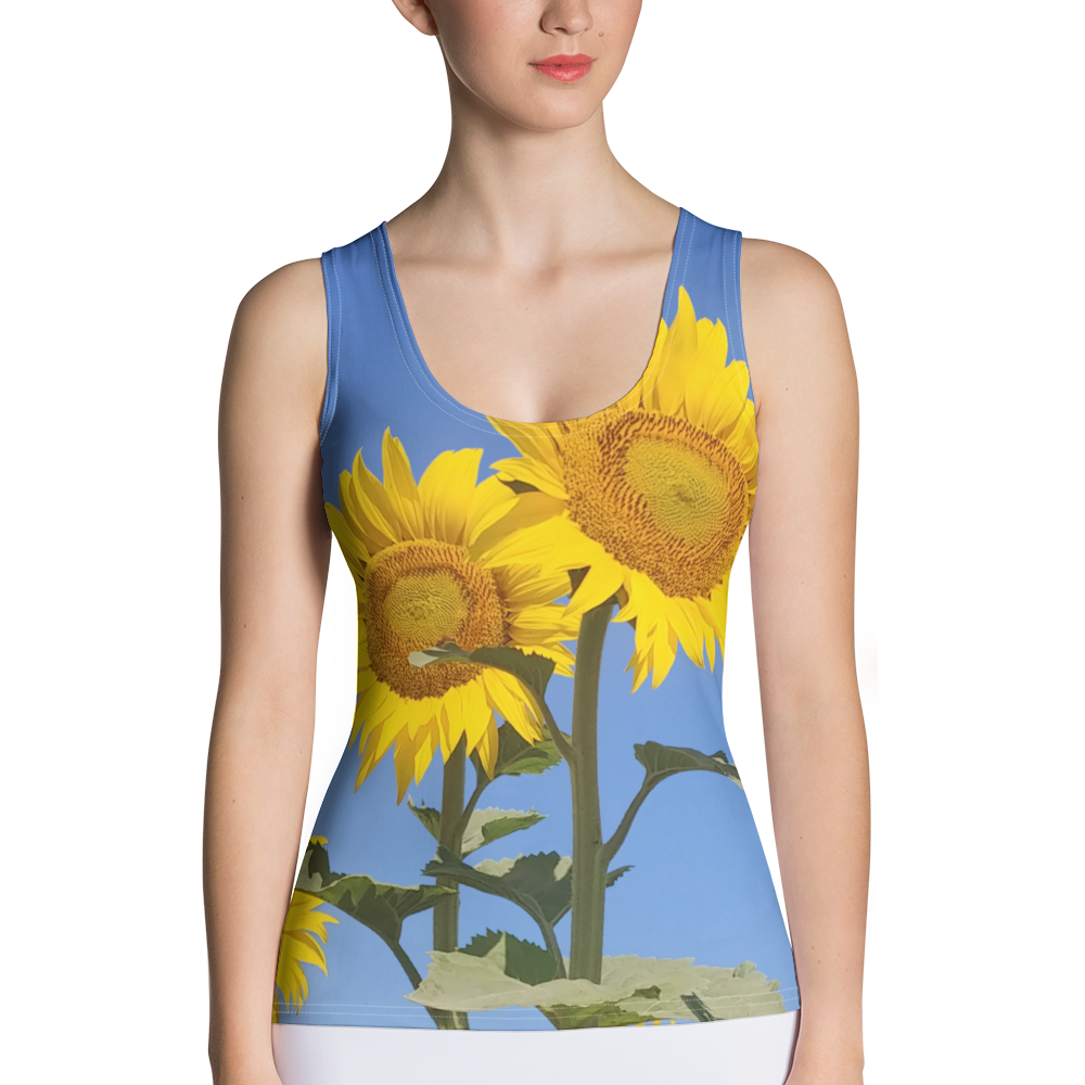 The FLOWER LOVE Collection - "Sunflower Sisters" Design Tank Top