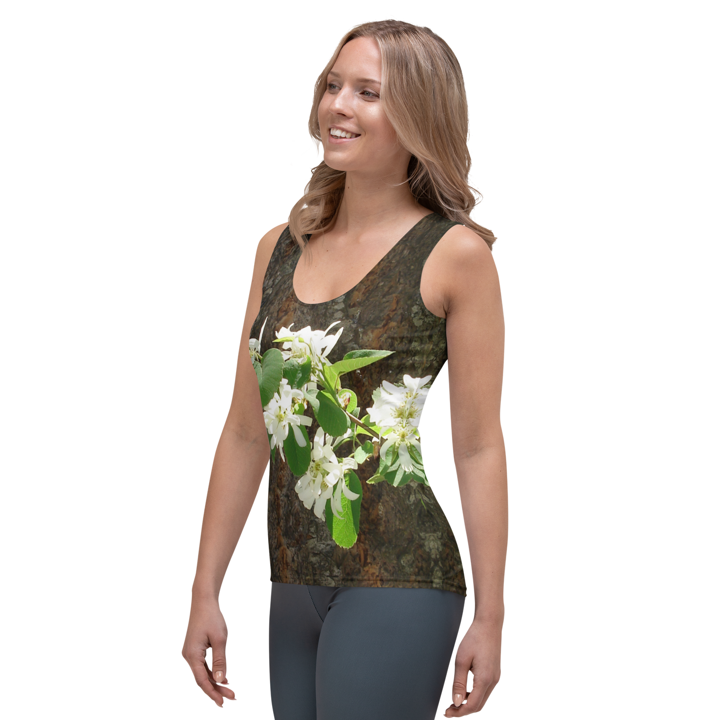 The EARTH LOVE Collection - "Bark & Blossom Bliss" Design Tank Top