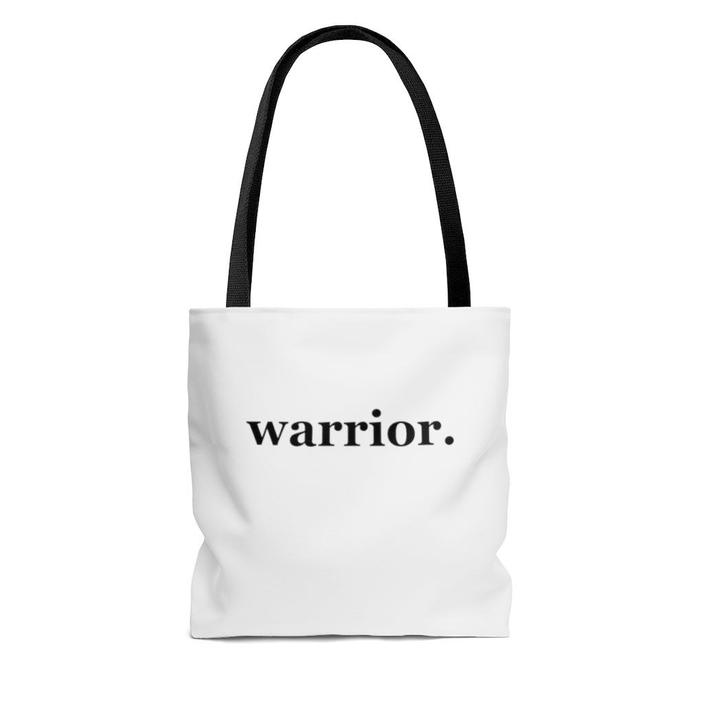 word love. - "warrior." design tote bag - available in 3 sizes