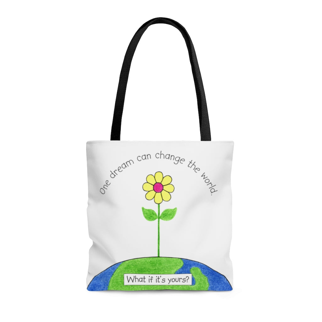 One Dream Tote Bag - Available in 3 Sizes, Inspirational Tote Bags, Gifts for Kids Teens Adults, Chemo Bags