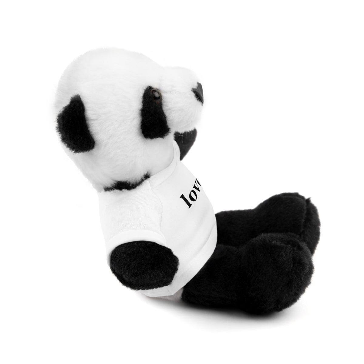 word love. - stuffed plushie animal with "loved." design tee (6 different animals to choose from)