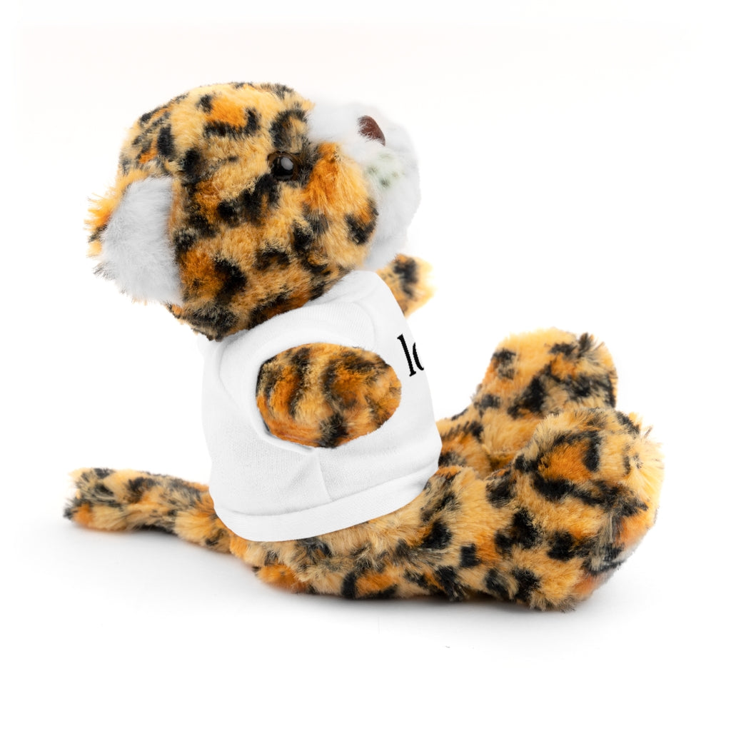 word love. - stuffed plushie animal with "loved." design tee (6 different animals to choose from)