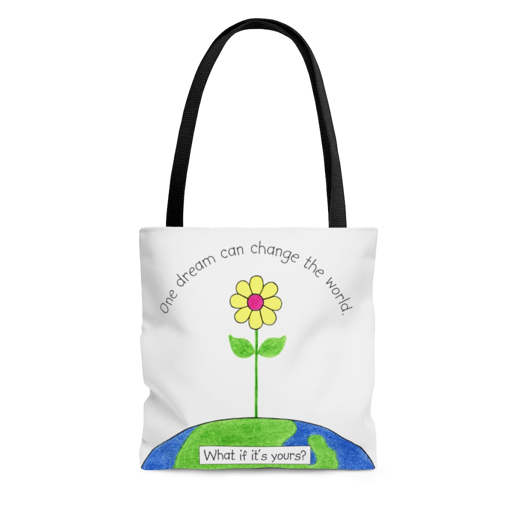 One Dream Tote Bag - Available in 3 Sizes, Inspirational Tote Bags, Gifts for Kids Teens Adults, Chemo Bags