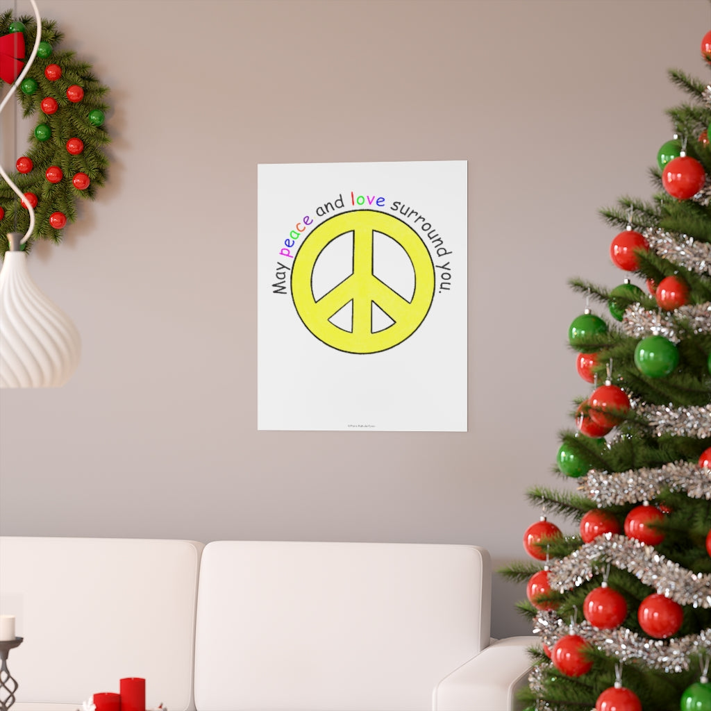 Peace Sign Premium Matte Poster, Inspirational Posters, Posters for Kids Teens Adults