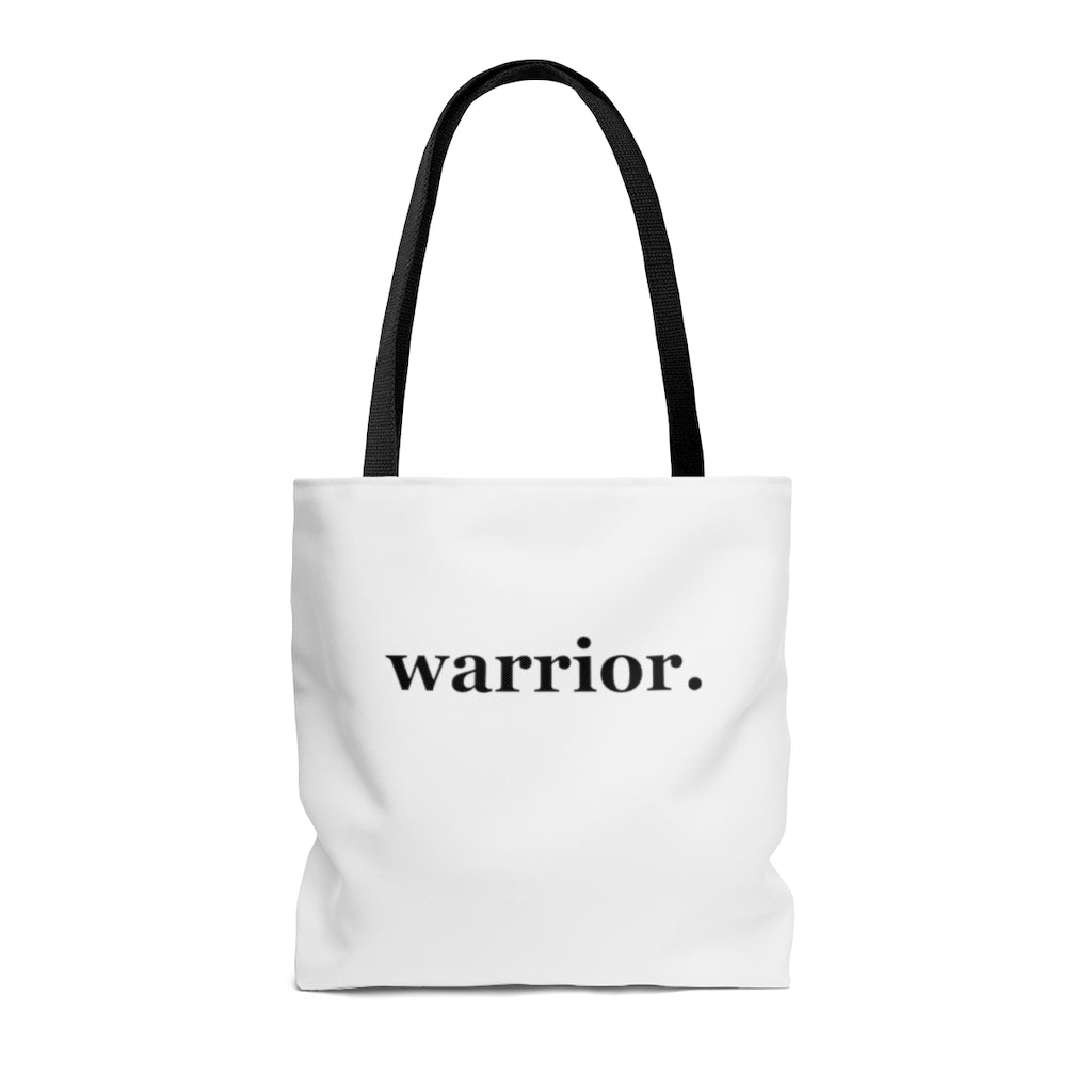 word love. - "warrior." design tote bag - available in 3 sizes